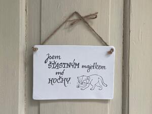 Kočičí cedulka - Štastný majetek Keramika Andreas
