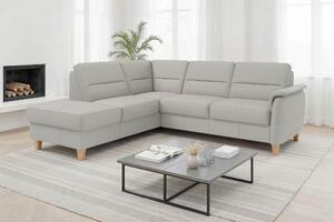 ROHOVÁ SEDAČKA, kůže, světle šedá Sit & More - Sedací soupravy, Online Only
