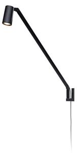 Nástěnná Svítidla Nemo Lighting, stmívatelné, Černá, Obývací pokoj, Hliník