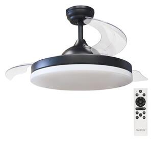 Stropní ventilátor se světlem Tungati 107cm 61W, 1521lm, CCT, DO, černý, 3 roky záruka