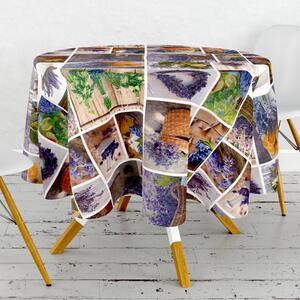 Ubrus PVC kulatý Mo-6284 - Vůně provence (různé velikosti)