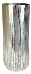Váza kovová stříbrná v. 40 cm