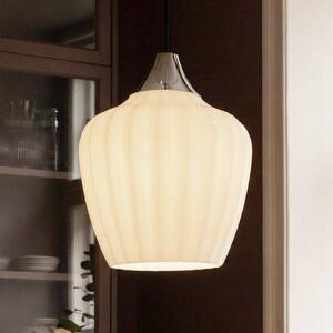 PR Home Závěsné světlo Amalfi, opálově bílé, Ø 25 cm, sklo, E27, zástrčka, Bílá / opál, Obývací pokoj / jídelna, Sklo, Skandinávský