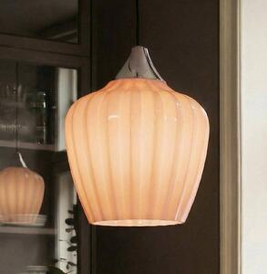 PR Home Závěsné světlo Amalfi, oranžové, Ø 25 cm, sklo, E27, zástrčka, Žlutá / oranžová, Obývací pokoj / jídelna, Sklo, Skandinávský