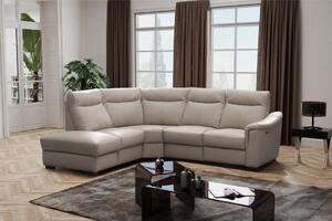 ROHOVÁ SEDAČKA, textil, kůže, šedá Livetastic - Sedací soupravy, Online Only