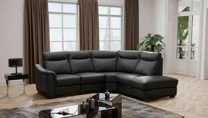 ROHOVÁ SEDAČKA, textil, kůže, černá Livetastic - Sedací soupravy, Online Only