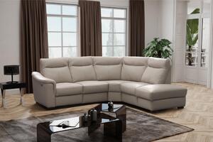 ROHOVÁ SEDAČKA, textil, kůže, šedá Livetastic - Sedací soupravy, Online Only