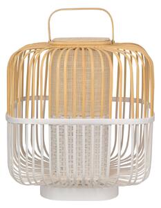 Stolní lampa Forestier, Bamboo Square M, Bílá, Obývací pokoj, Bambus, Design