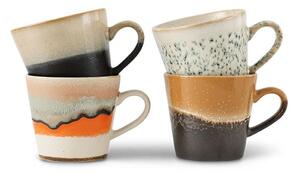 Set 4ks retro hrnek na Cappuccino 70s Verve - 12*Ø 9,5*8,5 / 300 ml - HKLIVING