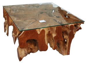 WoodTeak Masivní teakový stůl čtvercový 82cm
