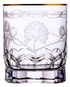 Bohemia Crystal Ručně broušené sklenice s rytinou na whisky a rum 320m