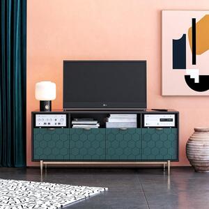 Zelený/černý TV stolek 151x65 cm Olivia - CosmoLiving by Cosmopolitan