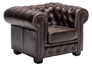 Křeslo z pravé kůže Chesterfield