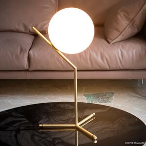 Stolní lampa FLOS, IC T1, stmívatelné, Zlatá / mosazná, Obývací pokoj, Kov, Design