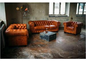 Sedací souprava z pravé kůže Chesterfield II