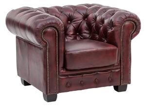 Křeslo z pravé kůže Chesterfield II