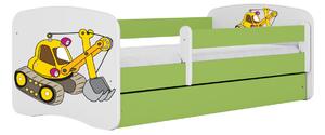 Kocot Kids Dětská postel BAGR zelený Velikost postele: 140x70, Matrace: Bez matrace, Šuplík: Bez šuplíku