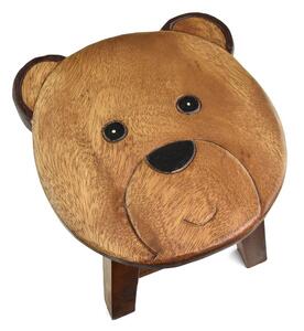 Stolička dřevěná dekor medvědí kluk