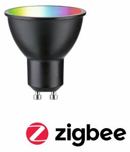 PAULMANN Standard 230V Smart Home Zigbee 3.0 LED reflektor GU10 4,8W RGBW+ stmívatelné černá mat