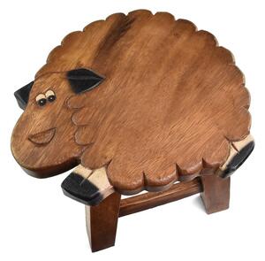 Stolička dřevěná dekor natural ovečka