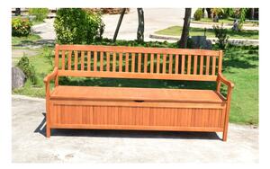 Zahradní lavice s úložným prostorem z eukalyptového dřeva Garden Pleasure Houston, délka 187 cm