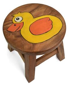 Stolička dřevěná dekor kačer