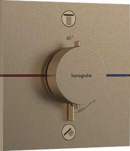 Hansgrohe ShowerSelect Comfort E, termostat pod omítku pro 2 spotřebiče, kartáčovaný bronz, HAN-15572140