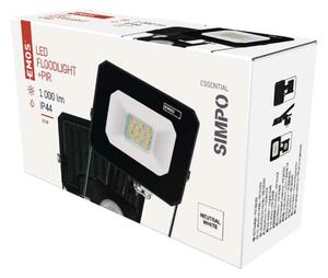 EMOS LED reflektor SIMPO s pohybovým čidlem, 10 W, černý, neutrální bílá ZS2313