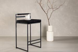 Barová židle Opelika, 2ks, černá, 41x45x80