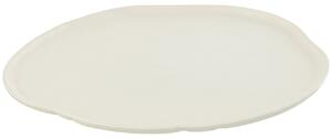 Bílý kovový podnos J-line Tranus 29,5 x 26,5 cm