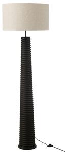 Černá dřevěná stojací lampa J-line Ailan 160 cm
