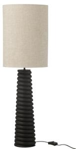 Černá dřevěná stolní lampa J-line Ailan 85 cm