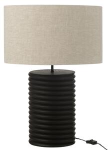 Černá dřevěná stolní lampa J-line Ailan 70 cm