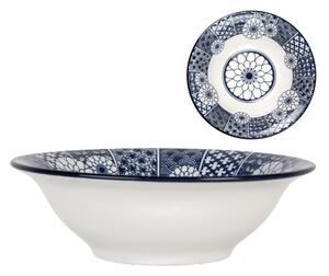 Modro-bílá porcelánová miska Kusje – 18x6 cm