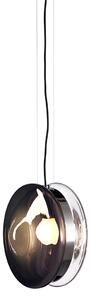 Bomma Luxusní závěsné svítidlo Orbital ⌀ 36 cm Povrch Montury: Stříbrná, Barva skla: Čirá + černá