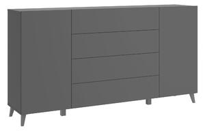 ŠIROKÁ KOMODA, černá, 180/95,4/39 cm P & B - Online Only komody, Online Only