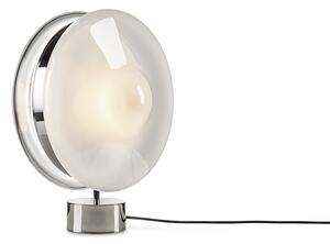 Luxusní stolní lampa Bomma Orbital Povrch Montury: Stříbrná, Barva skla: Čirá + Měsíční bílá