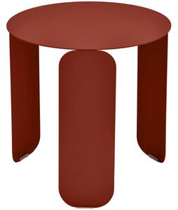 Zemitě červený kovový zahradní odkládací stolek Fermob Bebop 45 cm