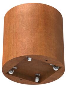 Cortenový kulatý květináč na kolečkách Ø 1200 × v 400 mm