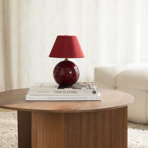 Stolní lampa Globen Lighting, IRIS, stmívatelné, Červená, Obývací pokoj, Tkanina / Textil, Design