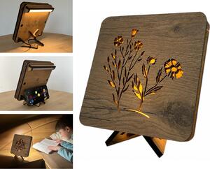 "Hvozdík" lampa 19x19cm provedení povrchu: dub světlý