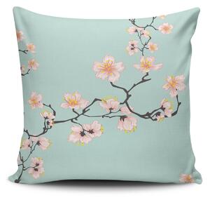 ASIR Dekorační polštářek KVĚTY NA MODRÉ 43 cm bavlna/polyester