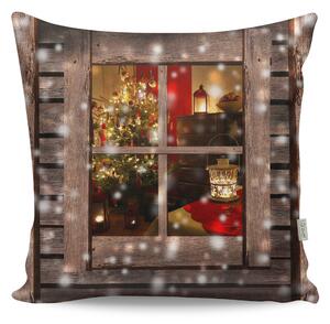 ASIR Dekorační polštářek VÁNOČNÍ OKNO 43 cm bavlna/polyester