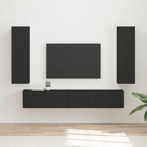 Sestava TV skříněk 3 ks Černá Kompozitní dřevo 3408980