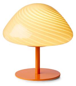 Stolní lampa Halo Design, Oranžová, Obývací pokoj, Sklo