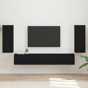 Sestava TV skříněk 4 ks Černá Kompozitní dřevo 3409160