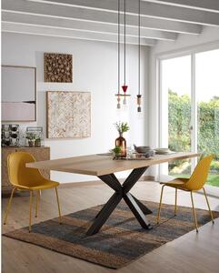 Jídelní stůl v dekoru dubového dřeva Kave Home, 200 x 100 cm