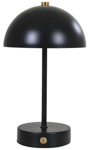 Nordic Living Černá kovová nabíjecí stolní LED lampa Halle