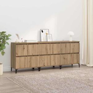 Konzole 3 ks Artisanový dub 60 x 35 x 70 cm Kompozitní dřevo 3415581