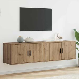 Nástěnný TV skříňový set 2 ks Artisanový dub Kompozitní dřevo 3415586